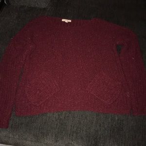 Knit burgundy sweater